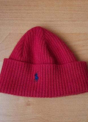 Винтажная шерстяная шапка бини polo ralph lauren vintage