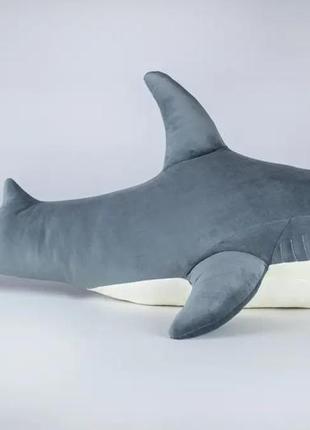 Мягкая игрушка акула 107см серая2 фото