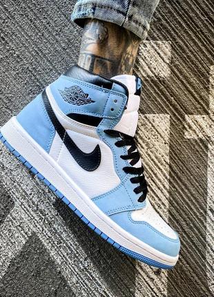 Мужские кроссовки nike air jordan 1 high og university blue 41-42-44-45