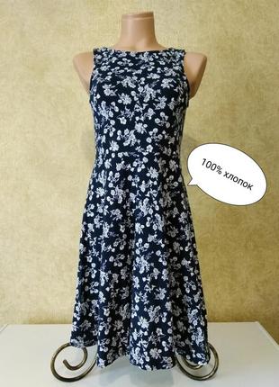 Сукня бавовна, платье хлопок коттон размер 34/36, платье из натурального хлопка, хлопковое платье1 фото
