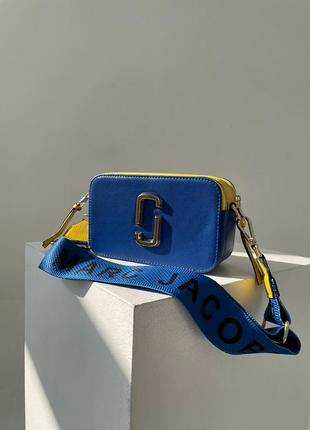 Жіноча  синя з жовтим сумка через плече marc jacobs 🆕маленька сумка крос боди3 фото