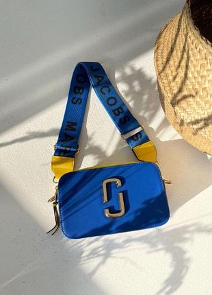 Жіноча  синя з жовтим сумка через плече marc jacobs 🆕маленька сумка крос боди7 фото