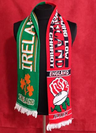 Спортивний шарф регбі англія - ірландія1 фото