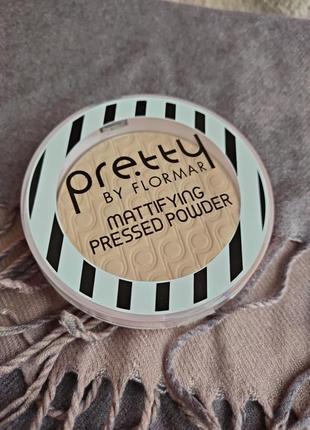 Матуюча пудра pretty by flormar mattifying pressed powder. №0032 фото