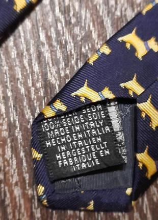 100% шовк нова коллекційна брендова краватка ( галстук) tie rack beaufor  собаки made in italy5 фото