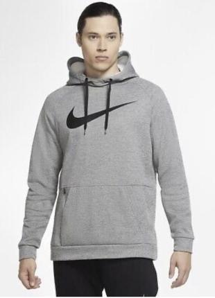 Тепле худі на флісі кофта nike therma dri-fit logo hoodie