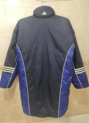 Спортивная футбольная винтажная куртка ветровка длинная парка adidas football vintage sports jacket parka курточка nike dynamo kyiv динамо киев2 фото