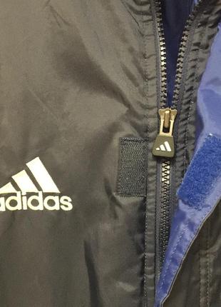 Спортивная футбольная винтажная куртка ветровка длинная парка adidas football vintage sports jacket parka курточка nike dynamo kyiv динамо киев4 фото