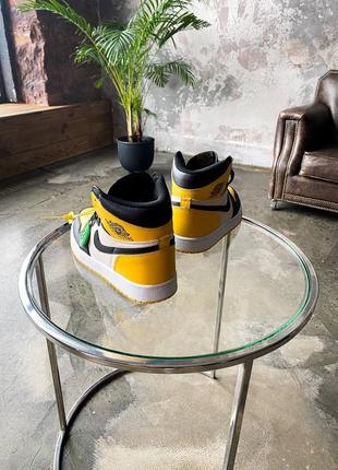 Кросівки nike air jordan 1 yellow/black10 фото