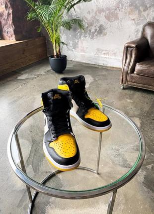 Кросівки nike air jordan 1 yellow/black9 фото