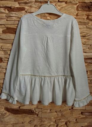 Туника/блуза с баской kiabi (франция) на 4-5 лет (размер 108-113)3 фото