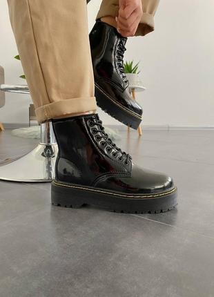 Зимние женские ботинки dr. martens jadon platform black premium (мех) 36-37-38-39-40