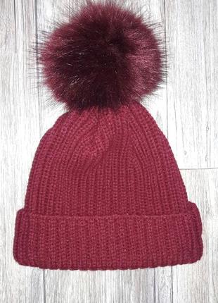 Зимова шапка з помпоном р. one size1 фото