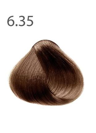 Стойкая крем-краска для волос «шелковое окрашивание», тон «6.35. шоколадный мусс» артикул:  82522 фото