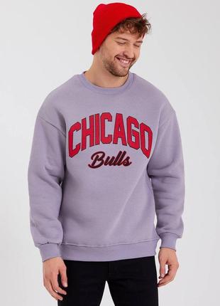 Брендовая мужская кофта на флисе / качественные кофты chicago bulls на каждый день