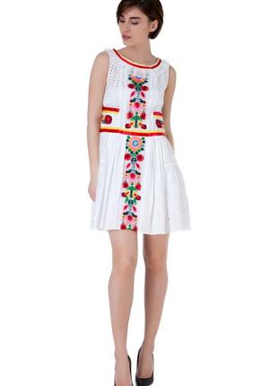 Новое белое платье isabel garcia с вышивкой , р 36, 100 коттон