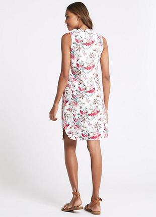 Льняное платье миди marks &amp; spencer р. 10/38/м3 фото