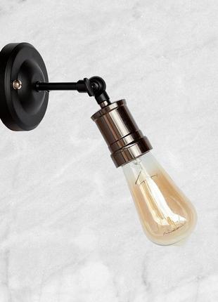 Чёрное бра "industrial retro" (52-wв2004)