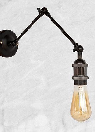 Чёрное бра "industrial retro" (52-wz1204)