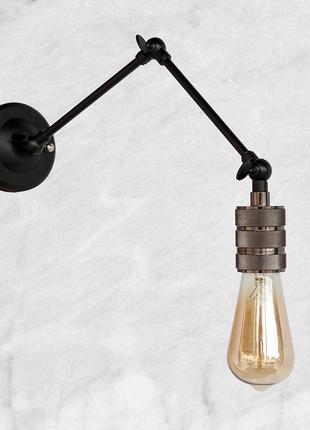 Чёрное бра "industrial retro" (52-wz2104)