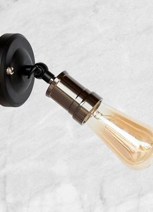 Чёрное бра "industrial retro" (52-wa2004)