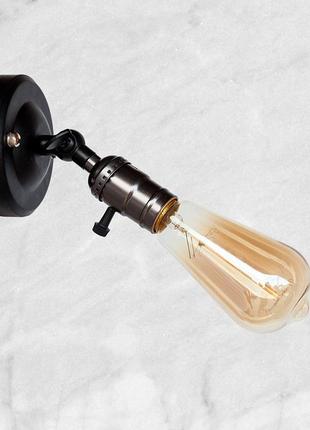 Чёрное бра "industrial retro" (52-wa3404)