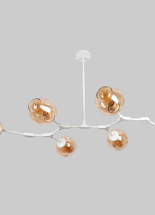 Белая люстра на 6 молекул (52-l7731-6 wh+br)