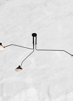 Чёрная люстра на 3 лампы "меркурий" (56-pr5515-3 bk)