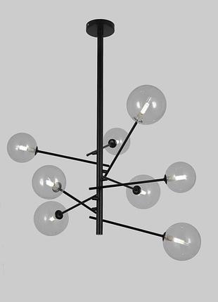 Черная люстра на 8 ламп "bubbles" (61-llp01-8 bk+cl)