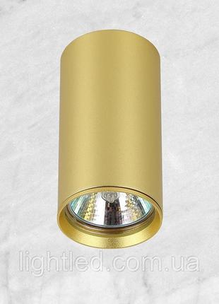 Золотой точечный 10см накладной светильник (906-1653 gd)
