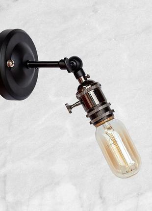 Чёрное бра "industrial retro" (52-wв1504)