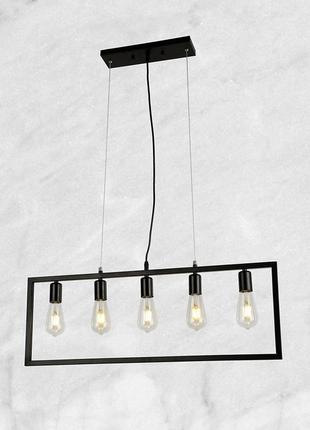 Чорна металева люстра на 5 ламп (909-xl1402-5 bk)