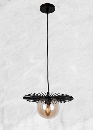 Чорний металевий підвіс у стилі лофт (52-6011-1 bk)