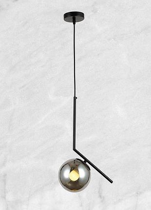 Чорний скляний підвіс з графітовим кулею (916-3814-1 bk+bk)