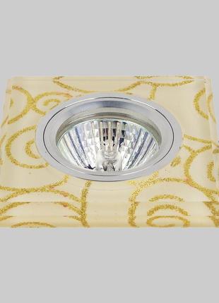 Квадратний врізний скляний світильник 05-82