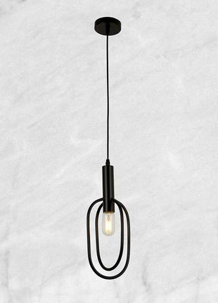 Чорний металевий підвіс "овал" (61-ff01-1 bk)