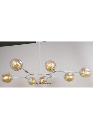 Белая люстра на 7 молекул (52-l7731-7 wh+br)