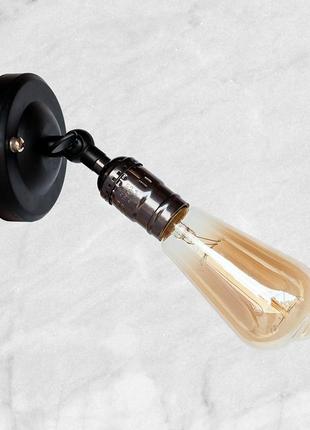 Чёрное бра "industrial retro" (52-wa3304)