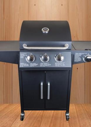 Газовий гриль-барбекю на 3 конфорки та 1 окрему плиту gas grill medium3 фото