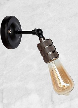 Чёрное бра "industrial retro" (52-wв2104)