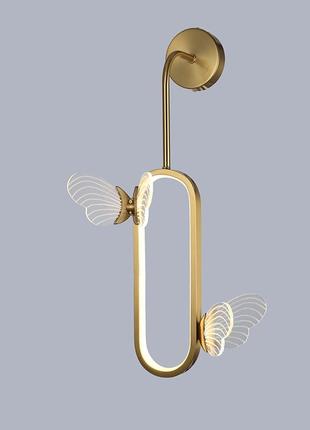 Бронзовый светодиодный настенный светильник ''butterfly" (918-vp108 brz)