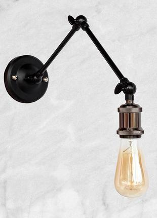 Чёрное бра "industrial retro" (52-wz1104)