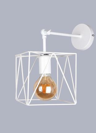 Белое бра 16см в стиле лофт (56-wpr103f-1 wh)