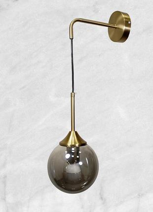 Бронзовая современная бра на 1 лампу "bulb" (52-w4412-1 brz+bk)