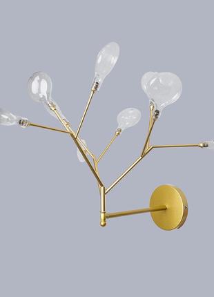 Настенный золотой светильник "лепестки" (56-lpr0031-9 gd+cl)