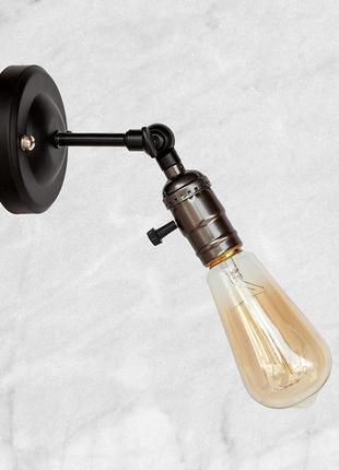 Чёрное бра "industrial retro" (52-wв3404)