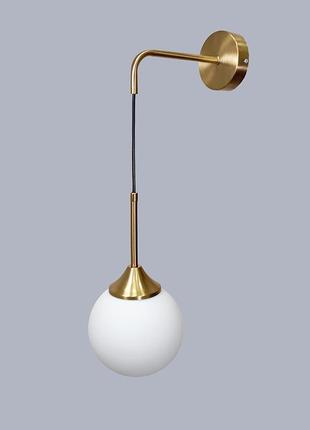 Бронзова сучасна бра на 1 лампу "bulb" (52-w4412-1 brz+wh)