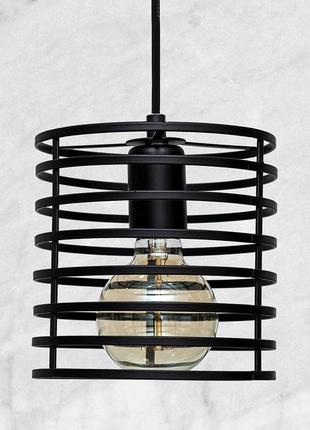 Підвіс чорний металевий у стилі лофт (07-9150-1 bk)
