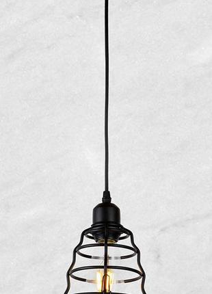 Чёрный металлический подвес в стиле лофт (48-pc0002-1)