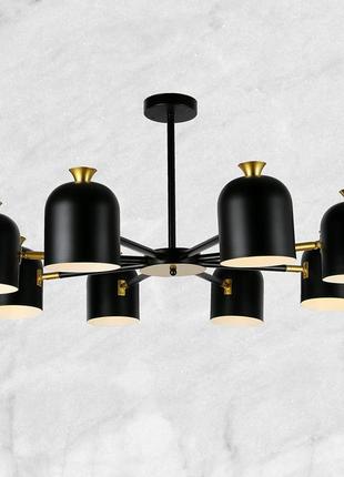 Люстра чёрная на 8 ламп (56-lpr1027-8 bk)